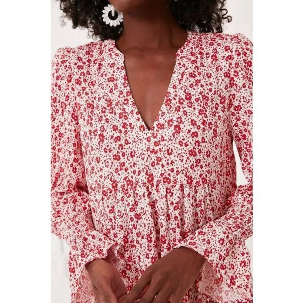 posh peanut dress Ruffled Twirl Fit & Flare Sleeveless Style:CM6406D12 Size:US 9 / UK 8 / EU 42